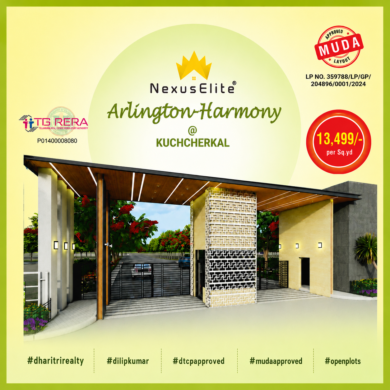 Arlington Harmony Nexus Elite | Premium Open Plots Near Shadnagar