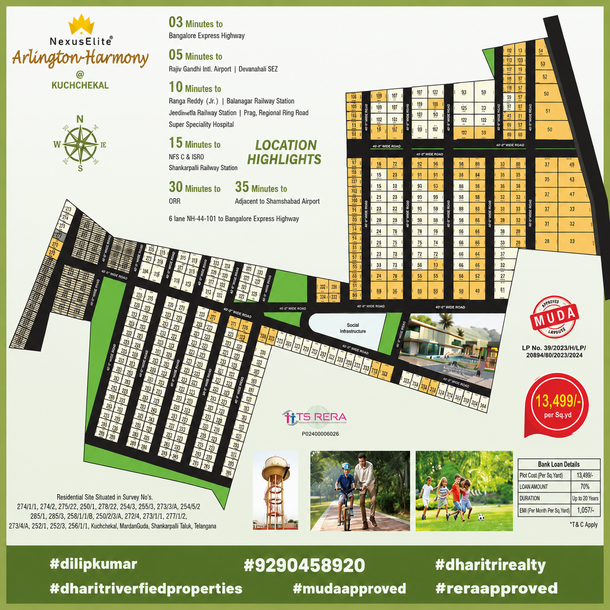 Arlington Harmony Nexus Elite | Premium Open Plots Near Shadnagar