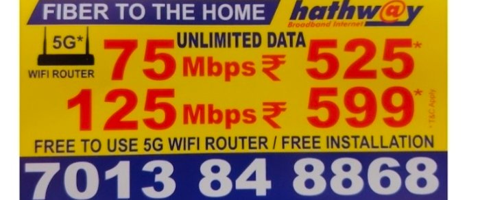 Hathway Broadband Internet Plans in Hyderabad