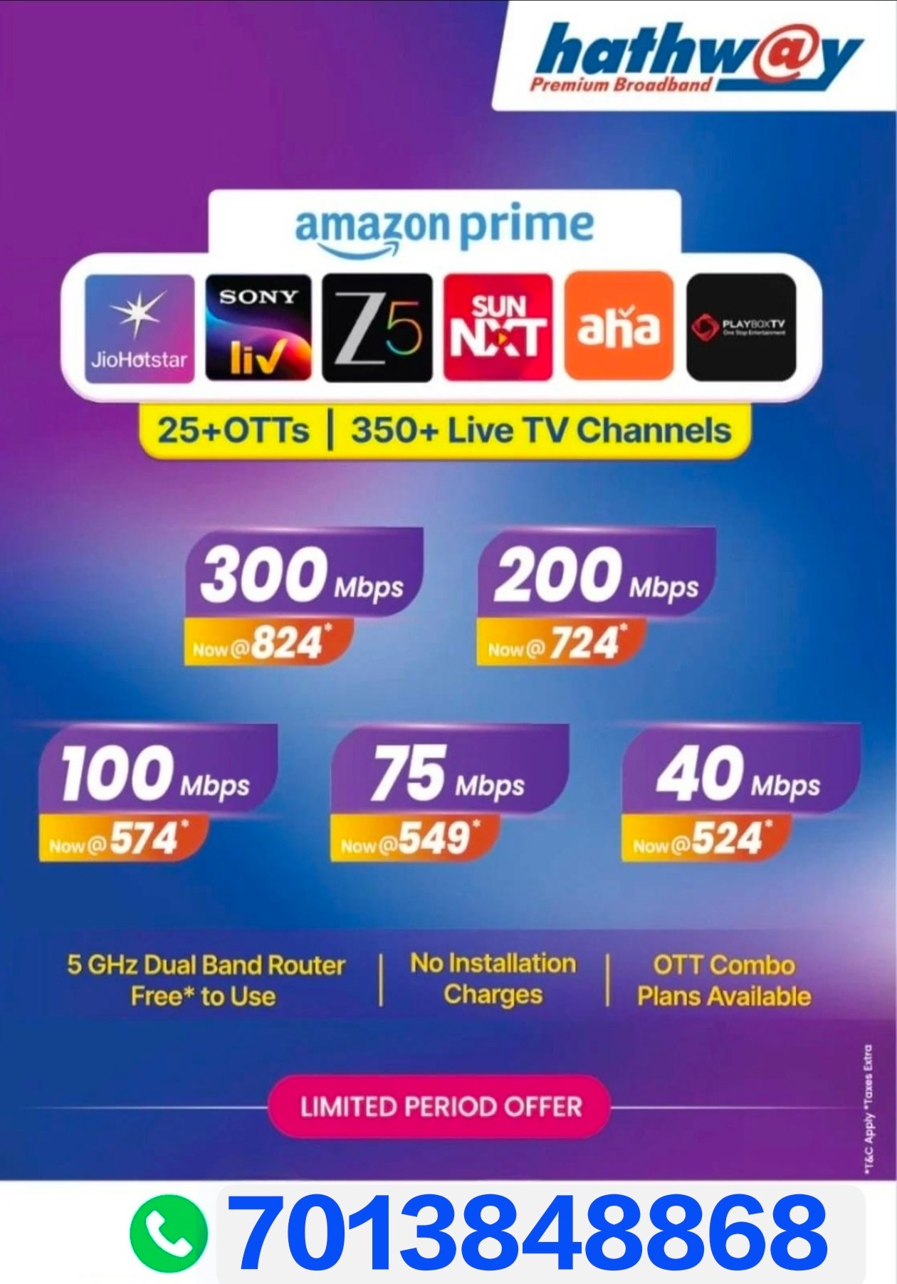 Hathway Broadband Internet Plans in Hyderabad