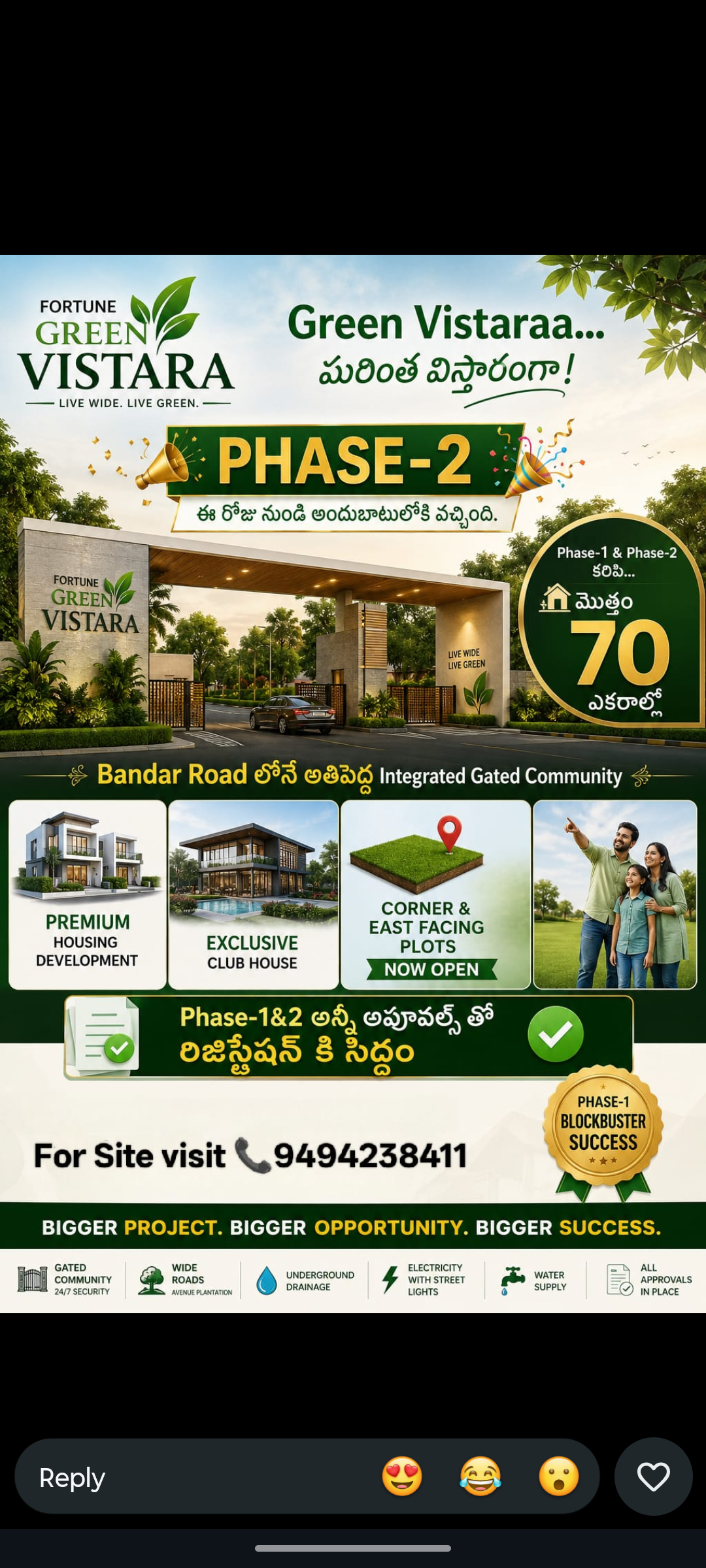 CRDA & RERA Approved Open Plots and Individual Houses for Sale