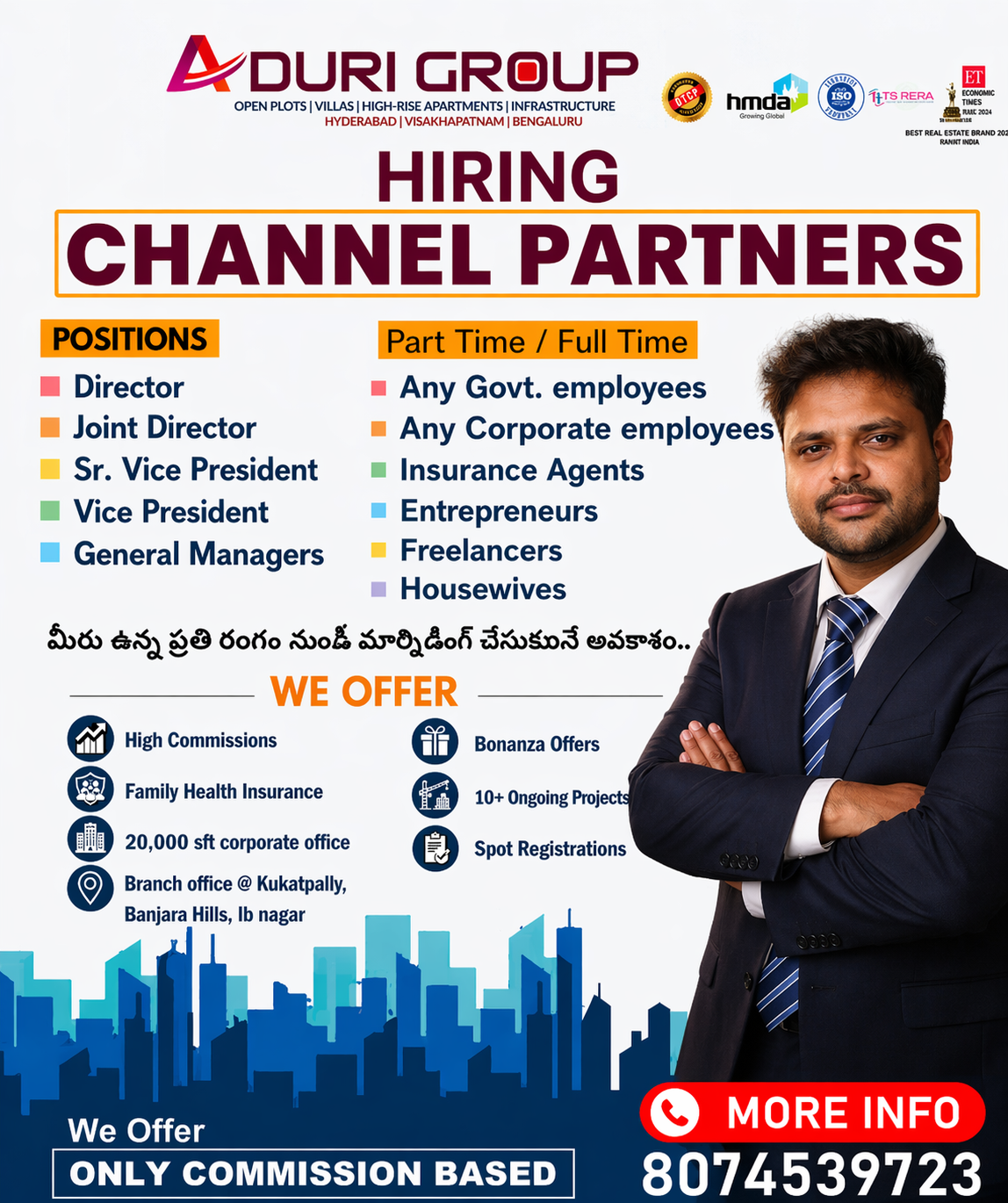 Part Time Job Recruitment in KPHB | Adhuri Group Pvt Ltd Hiring