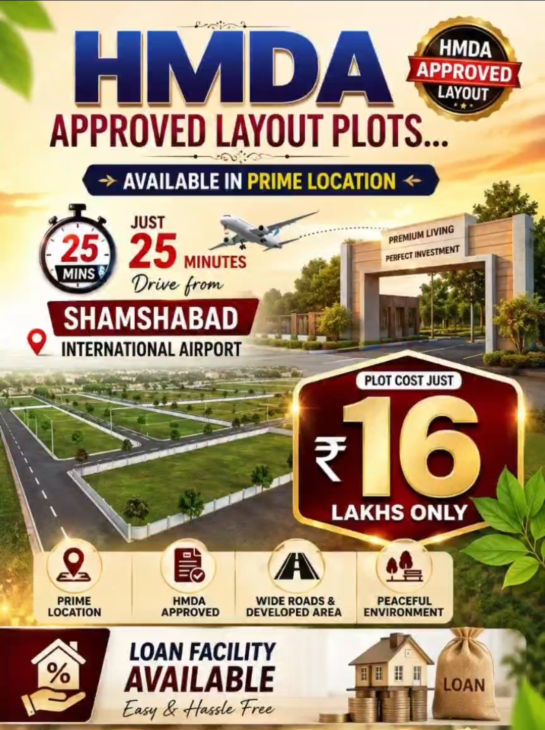 ADHURI GROUP ICONIC 9 | HMDA Approved Open Plots Near Burgula Village