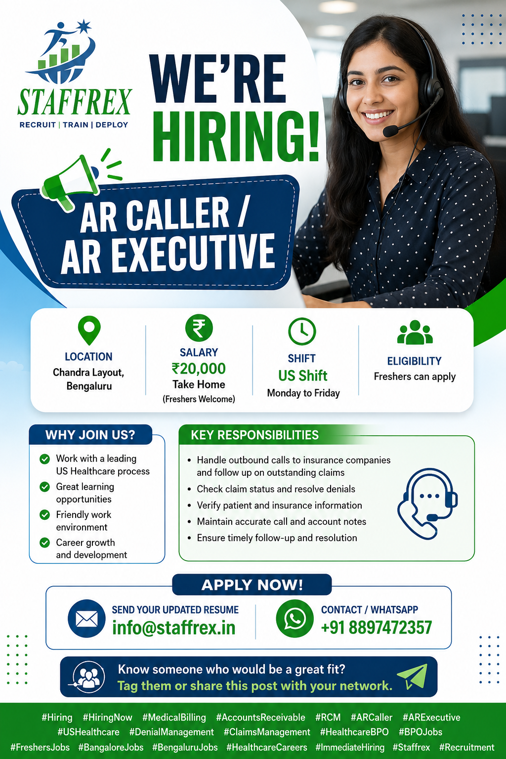 AR Caller / AR Executive Jobs in Bengaluru – Freshers Welcome