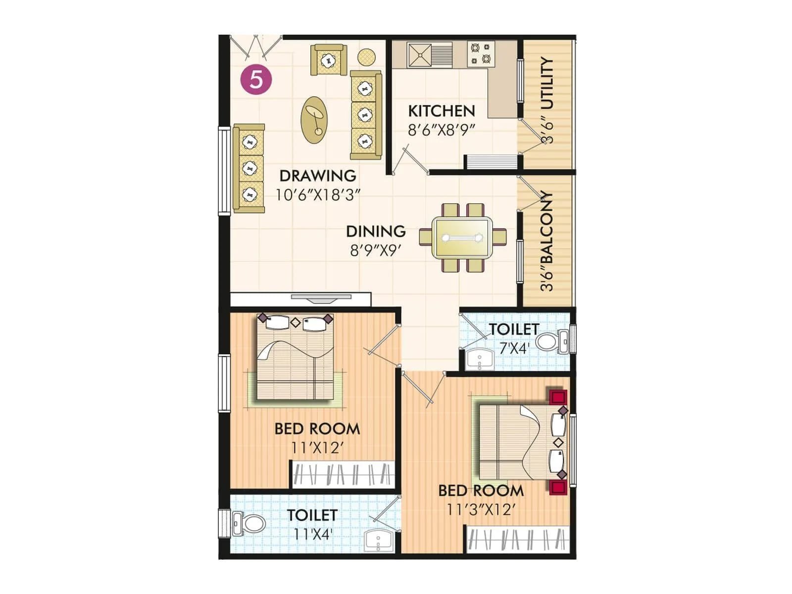 Gajularamaram 2BHK Resale Flat for ₹60L with Bank Loan & All Amenities