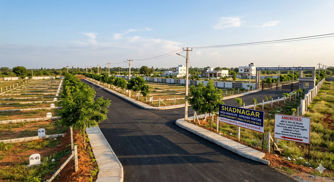 HMDA Approved Gated Community Plots for Sale in Shadnagar