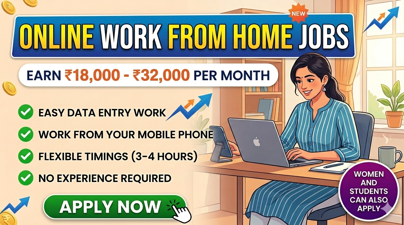 Online Work From Home Jobs 2026 | Part Time Jobs for Students And Women | Apply Free