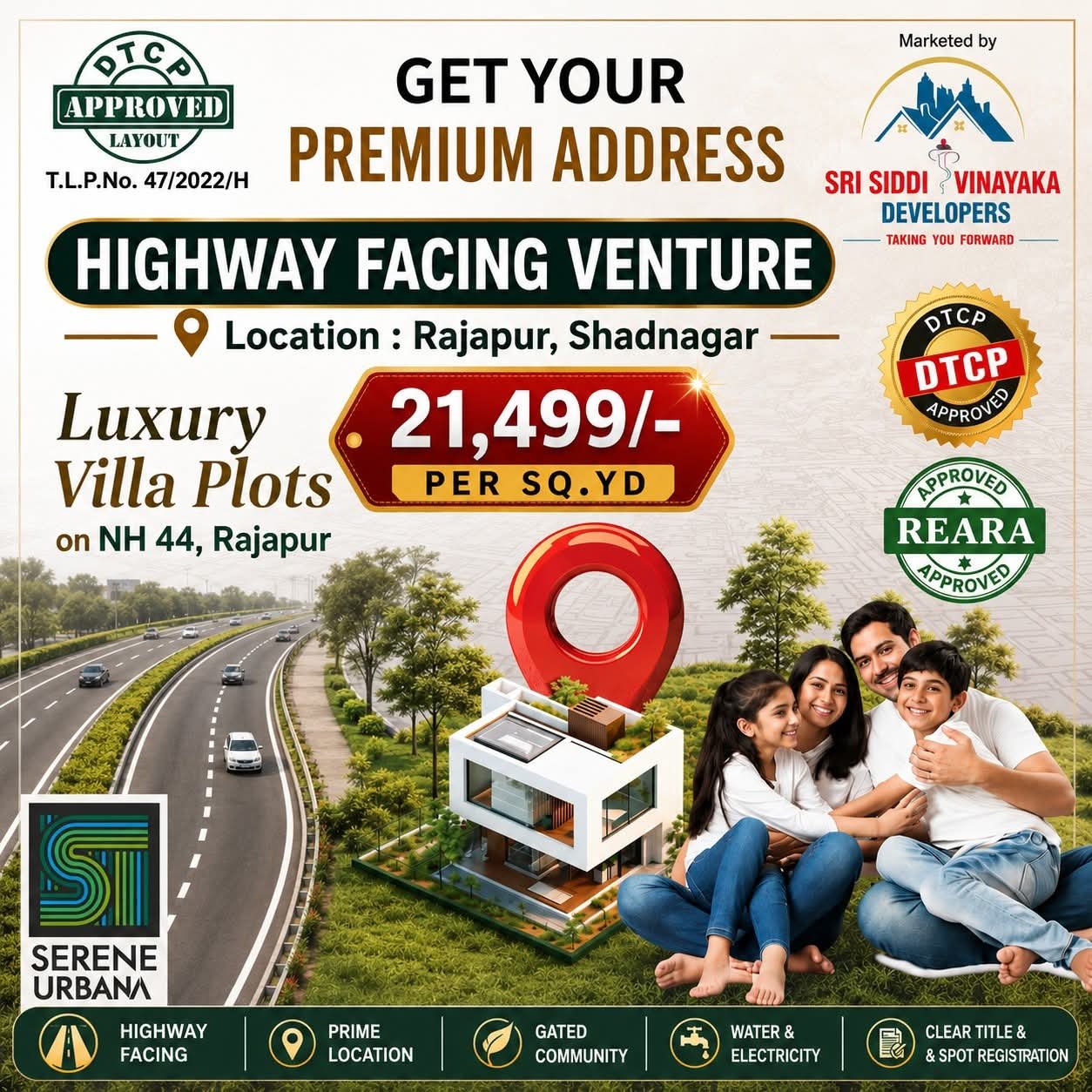 Sri Siddi Vinayaka Developers – Premium Highway Facing Villa Plots at Rajapur, Shadnagar