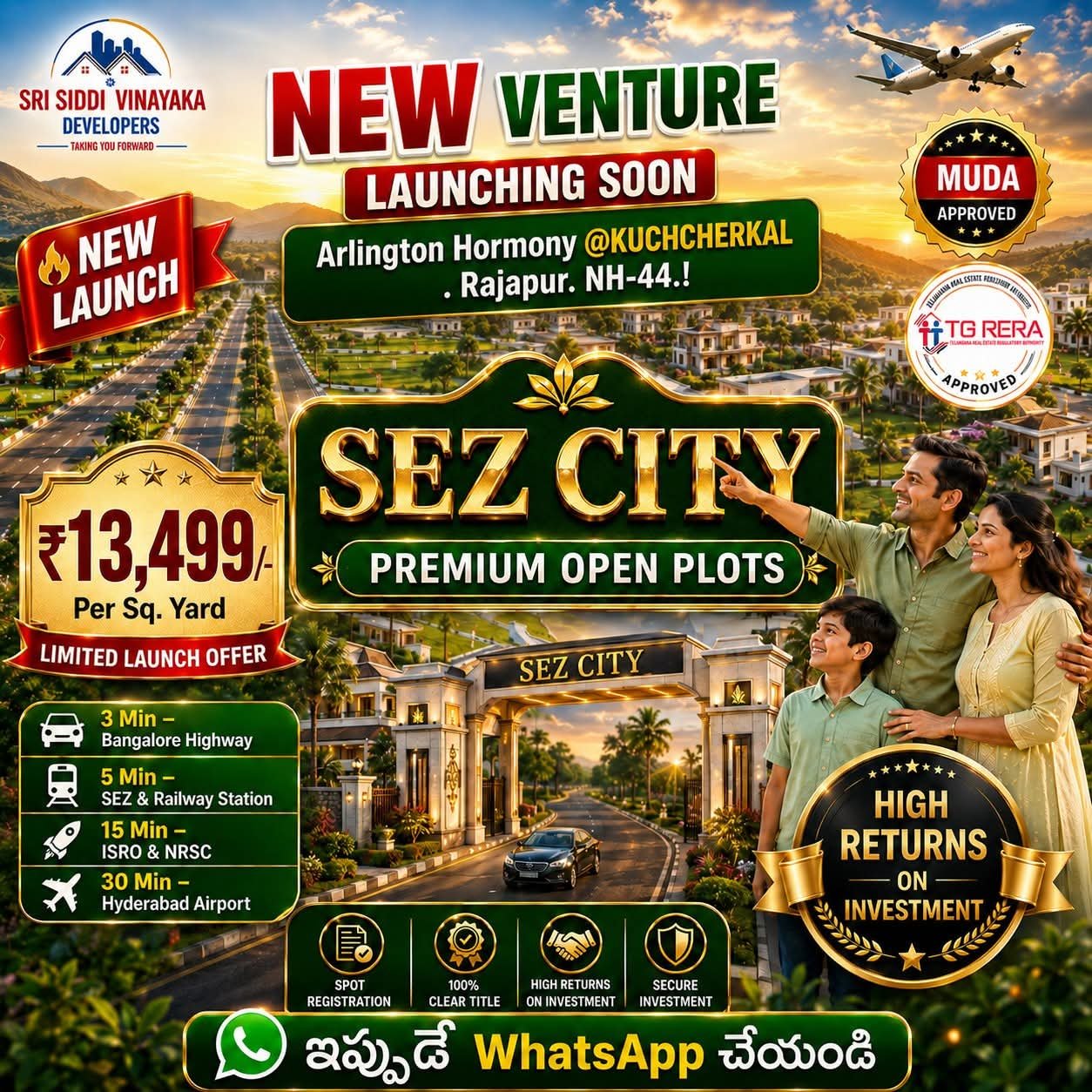 Sri Siddi Vinayaka Developers – Premium Highway Facing Villa Plots at Rajapur, Shadnagar
