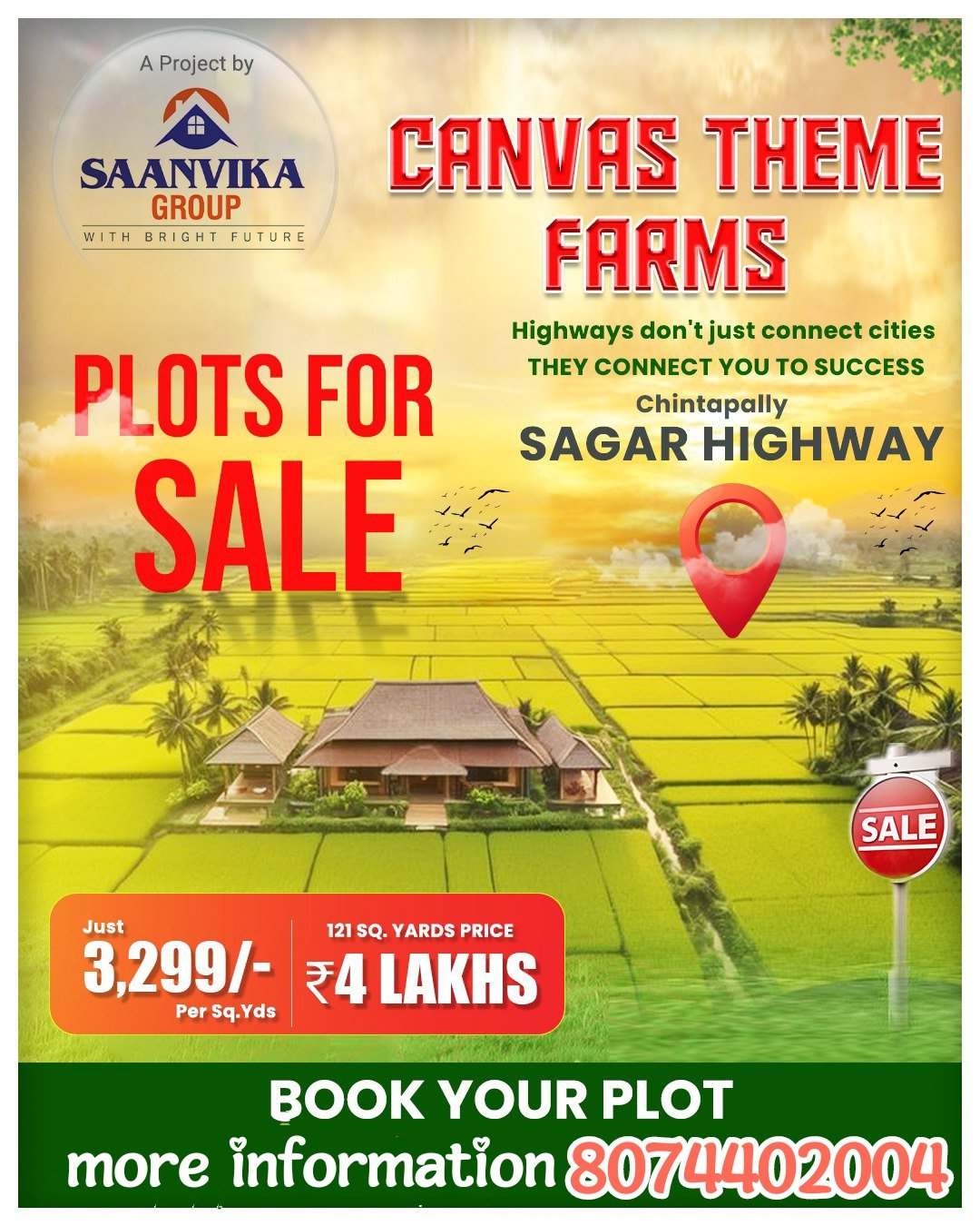 Farm Plots for Sale on Sagar Highway – Chinthapally
