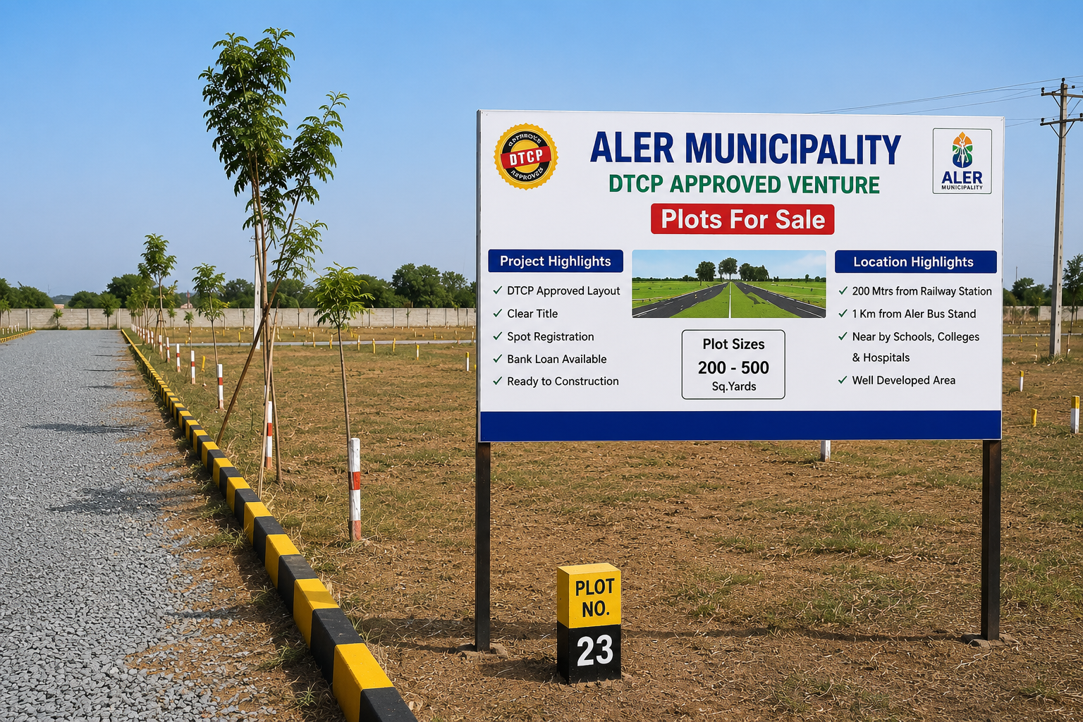 Aleru Municipality DTCP Approved Plots for Sale