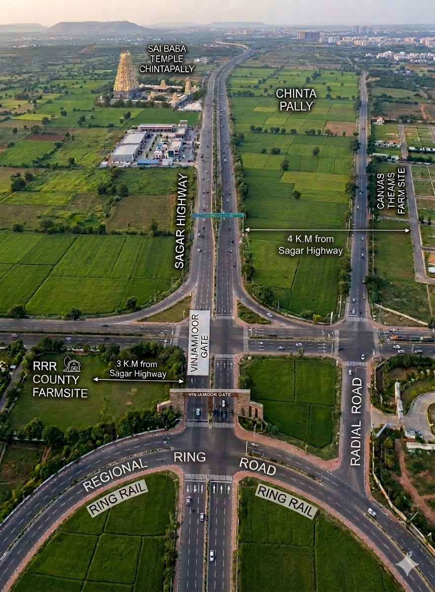 121 Sqyds 4 lakhs Only Sagar Highway | Chintapally Near Futurecity Farm site clear title spot registration