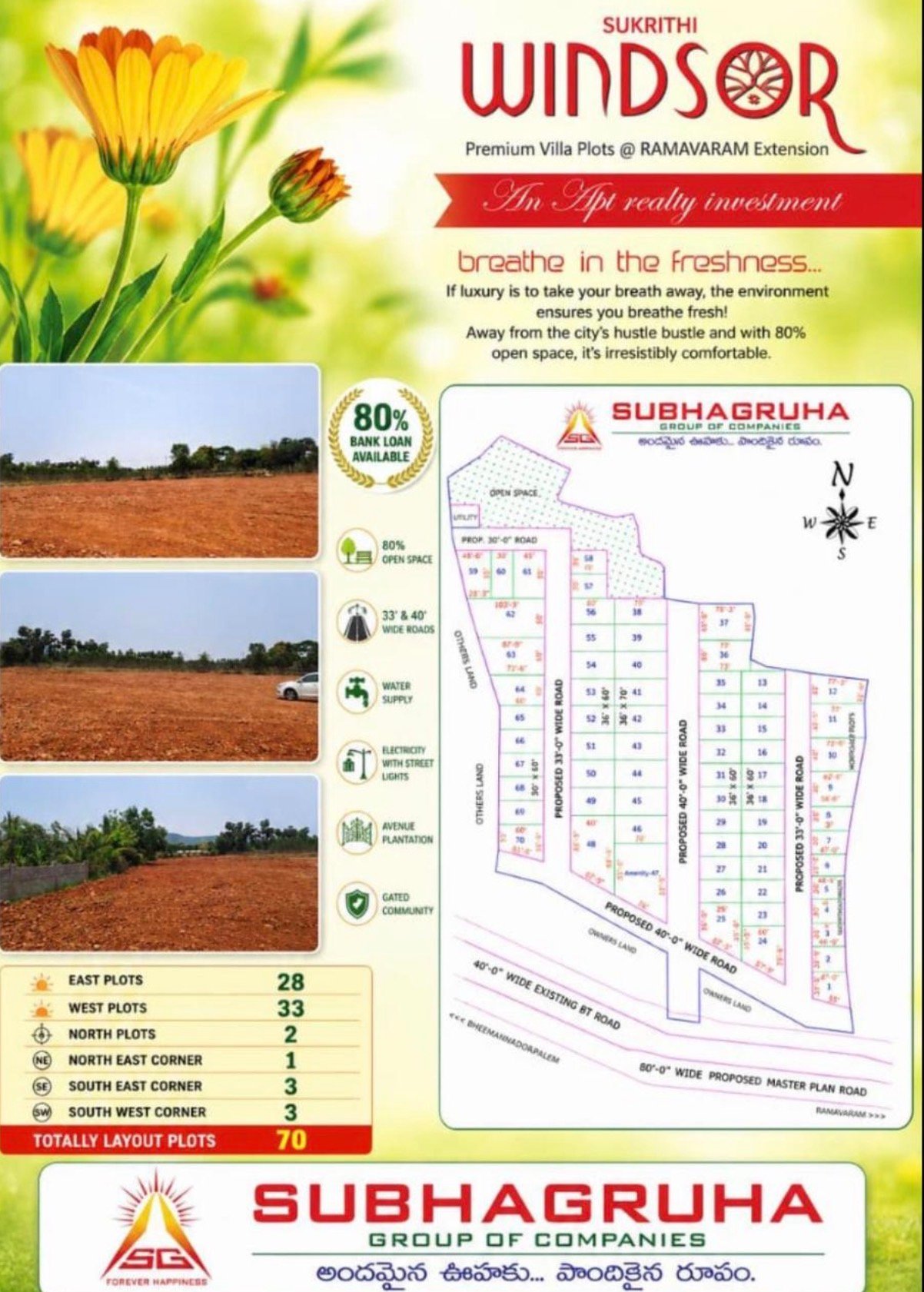 Plots for Sale in Bhogapuram Highway | Subhagruha Premium Open Plots