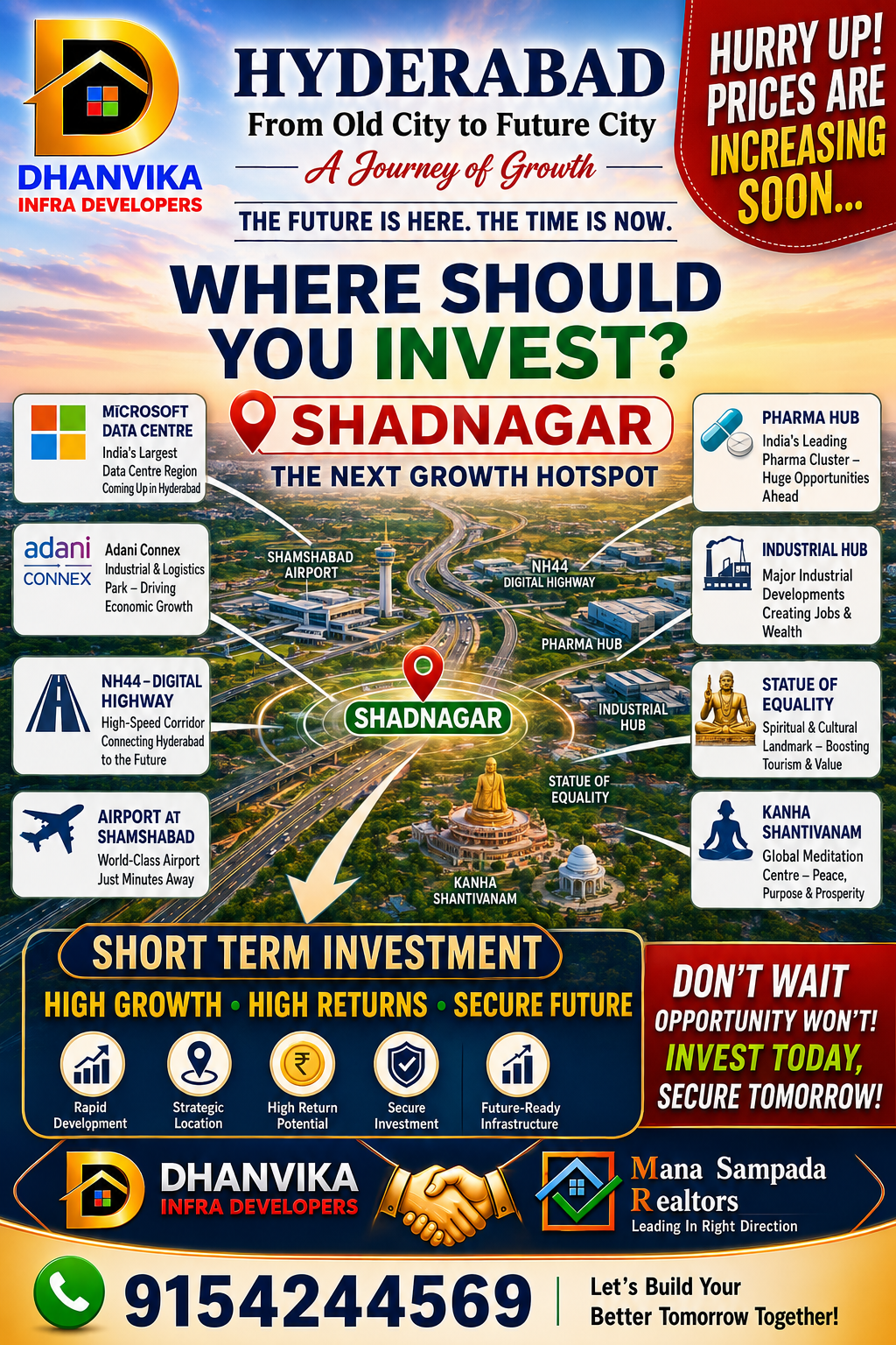 HMDA Plots for Sale in Shadnagar | Lotus Gardens VI Villa Plots